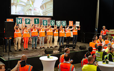 2019: Celebrating the 10 000th HP cone crusher delivered worldwide since 1989 at the Metso France production site in Mâcon, France.