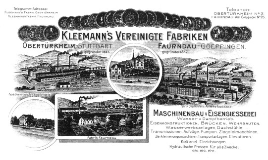 1900: The plants in Obertürkheim and Faurndau.