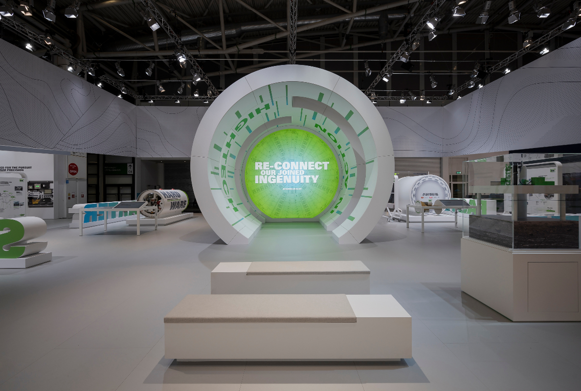 On an exhibition area totaling more than 700 m2, trade fair visitors can enter into a dialog about what Herrenknecht is working on to open new underground terrain and make it usable for people.
