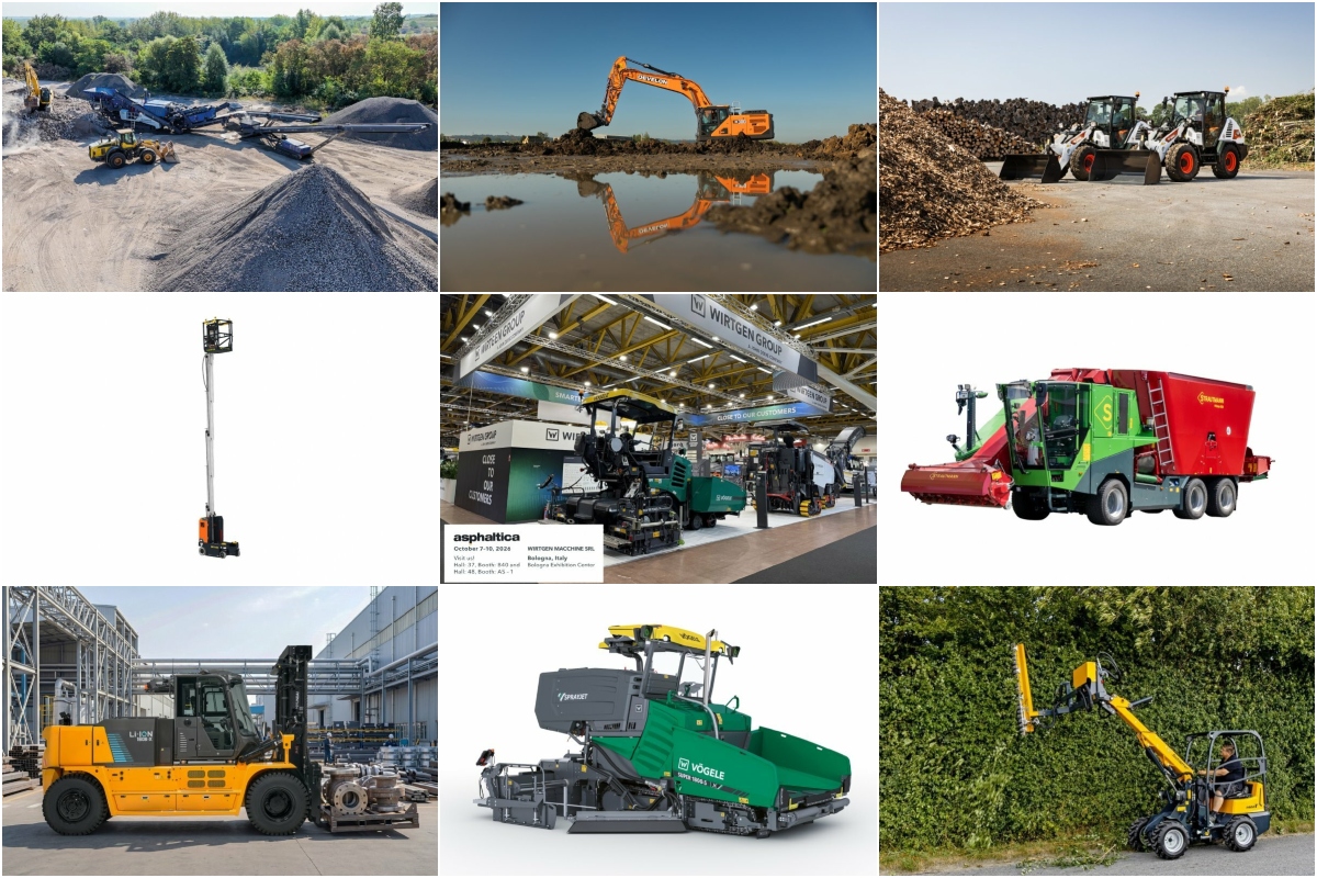 Product launches of September (Bobcat loaders, DEVELON excavators, Vögele pavers, and more)
