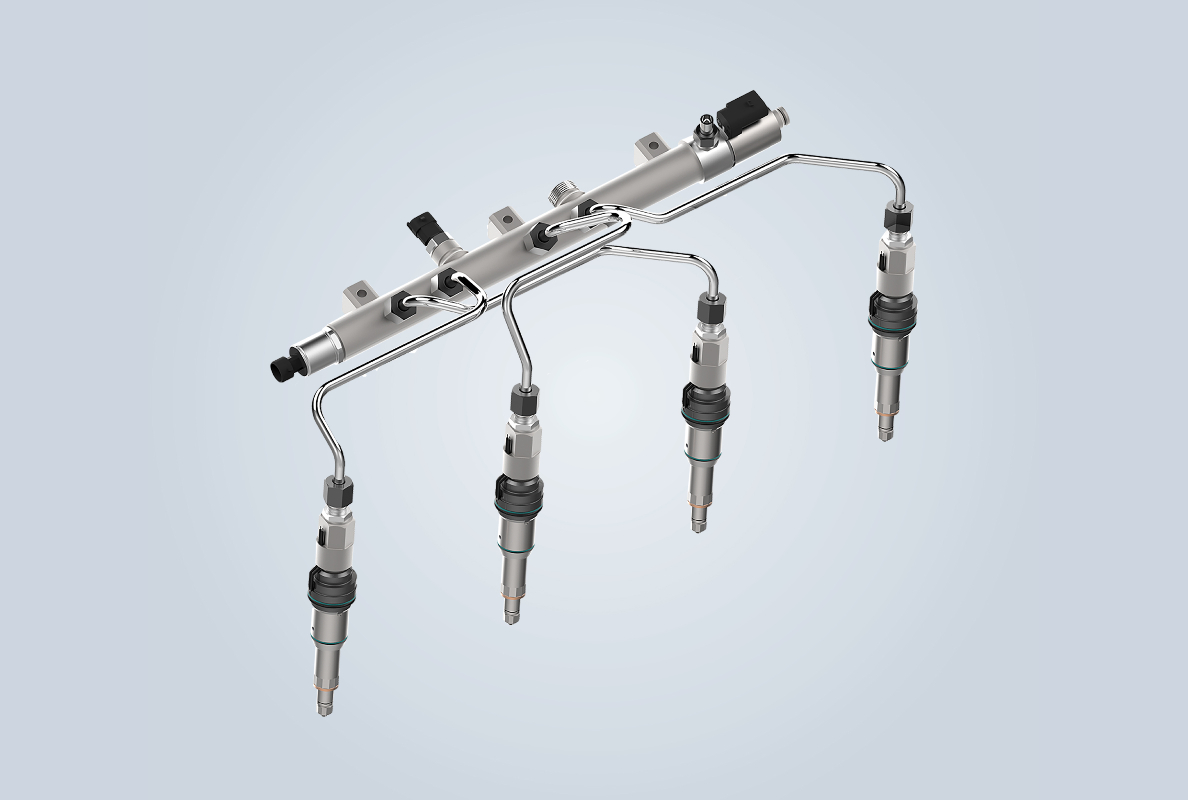 Liebherr's H2-DI solution comprises a fully comprehensive injection system including pressure control.