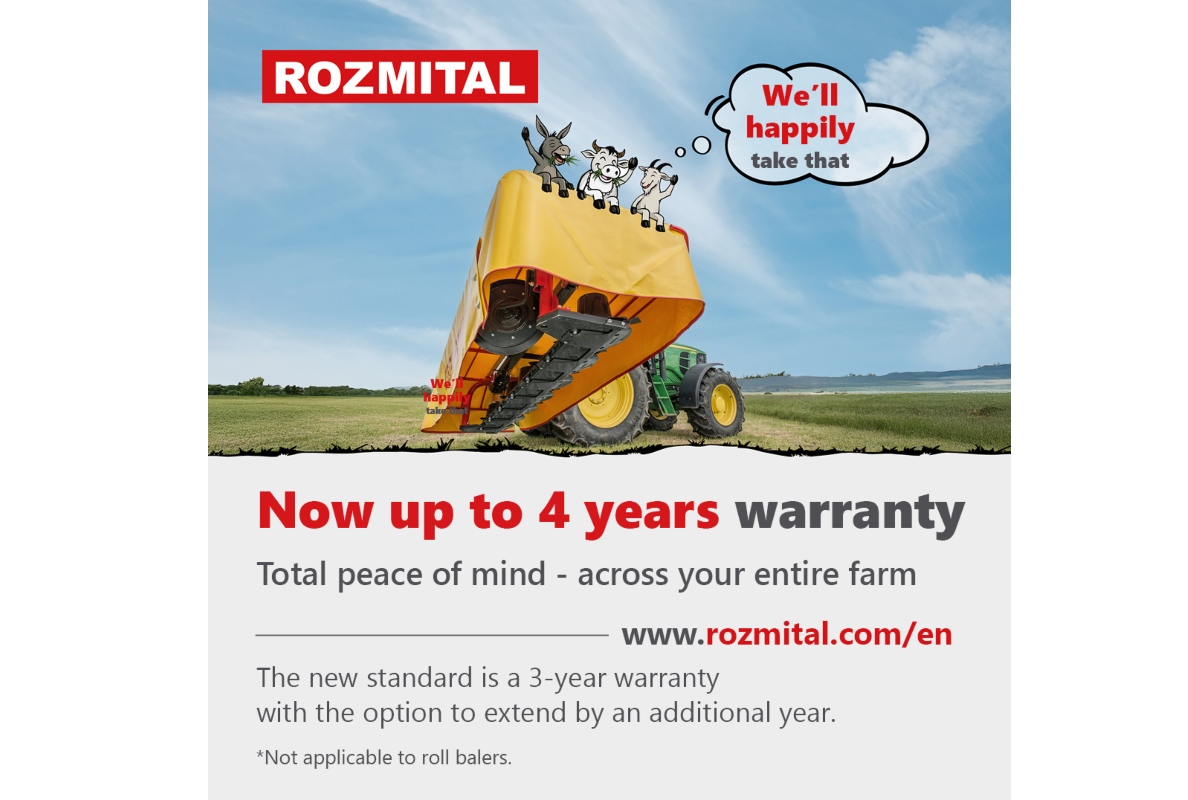 Up to 4 Years of Warranty: More Confidence with ROZMITAL Equipment