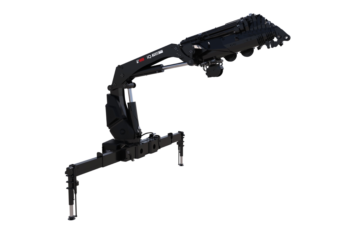 Hiab launches the new HIAB iQ.708 HIPRO 60-70 tm range loader crane