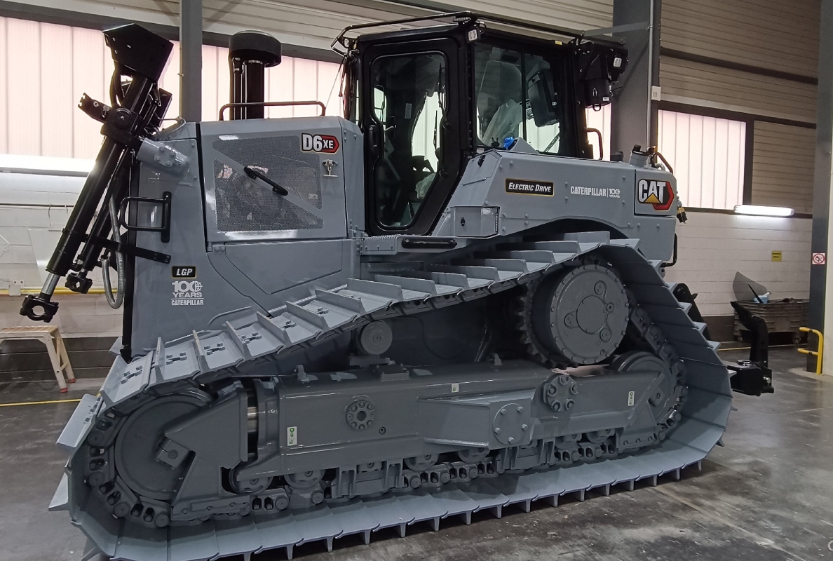 Cat D6 XE Track Type Tractor in Centennial Grey.