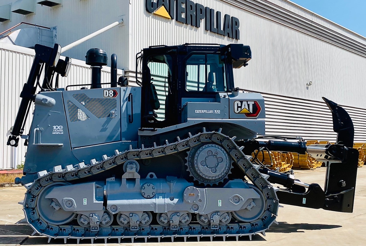 Cat D6 XE Track Type Tractor in Centennial Grey.
