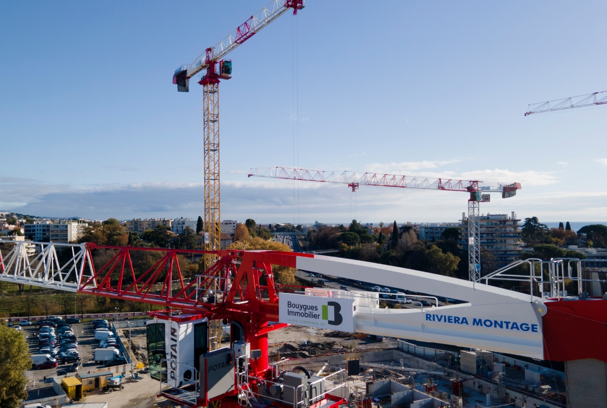 Five Potain tower cranes support construction of eco-district in southern France