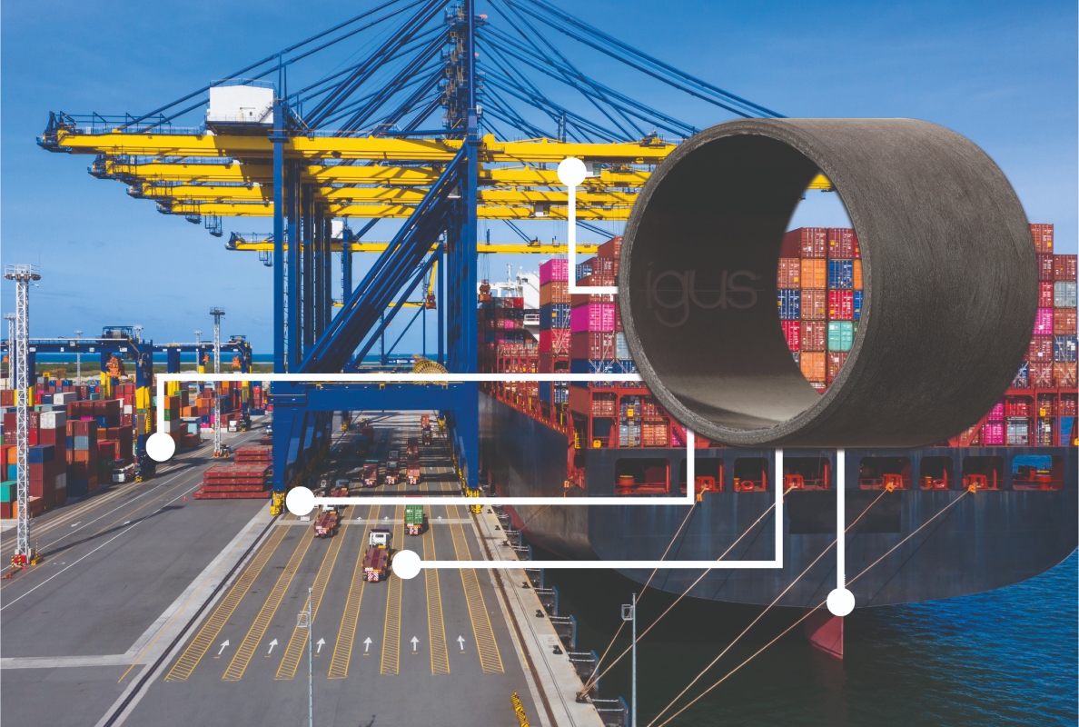 Especially for applications with high dynamic forces, such as in hoists, the new material igutex TX3 offers an even higher running performance.