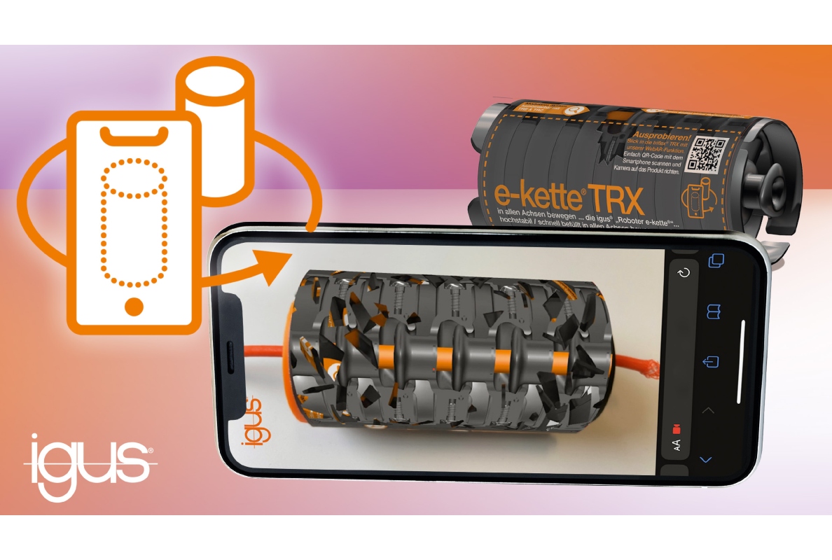 Augmented reality allows customers to take an X-ray look at the interior of products and their mechanics. One example of this is the triflex TRX energy chain series.