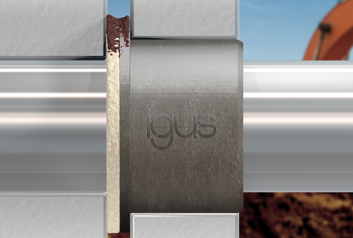 Felt seals protect iglidur plain bearings and shafts in agricultural technology and construction machinery.