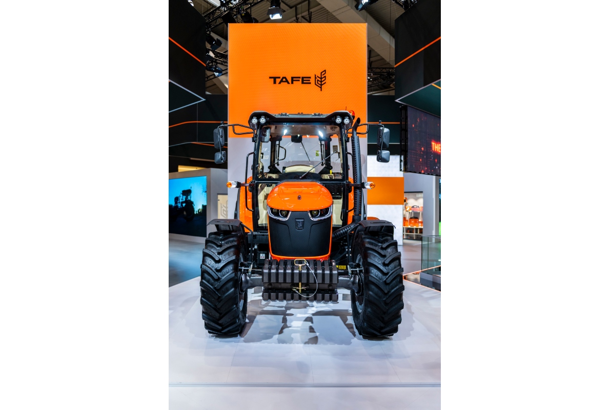TAFE Tractors Reveals New Electric Hybrid Tractor EVX75 and Terra Vista Vision Guidance at Agritechnica 2025