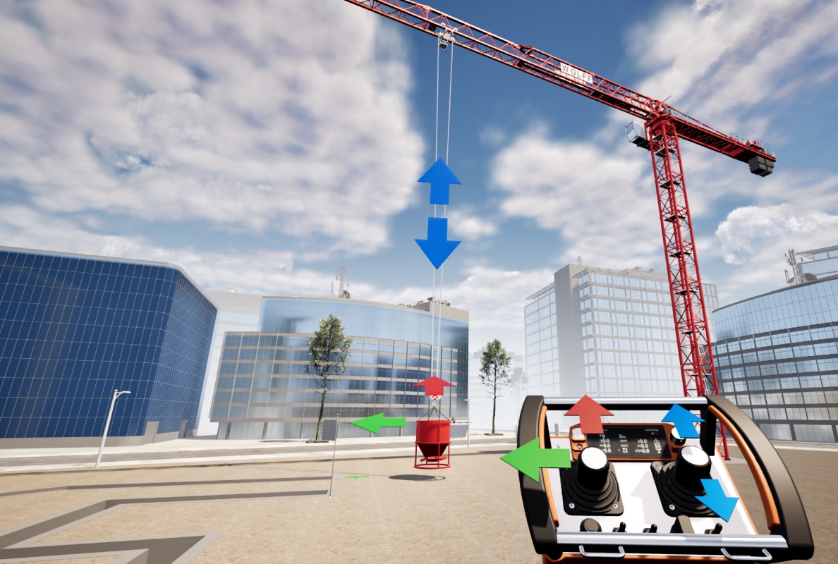 WOLFF Intuitive Control handles the complex coordinate transformation automatically and allows the operator to steer the load directly in the desired direction. For greater convenience and safety on the construction site.