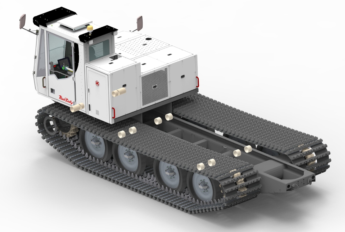 In the award-winning PowerBully from Kässbohrer Geländefahrzeug AG, the designers relied on the TX1 plain bearing from igus for the heavily loaded oscillating and tensioning axles.
