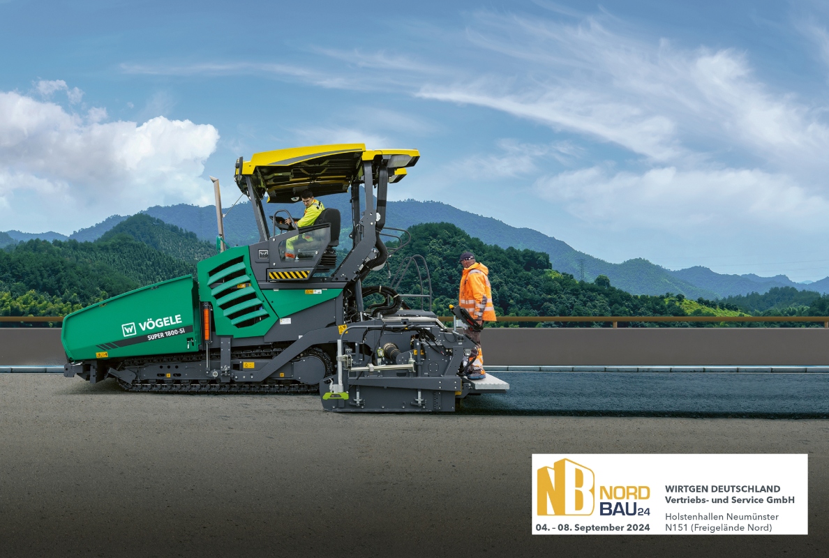 With the new SUPER 1800-5(i), Vögele has now upgraded its most successful road paver to Dash 5 level. This model will be celebrating its trade show première at NordBau 2024.