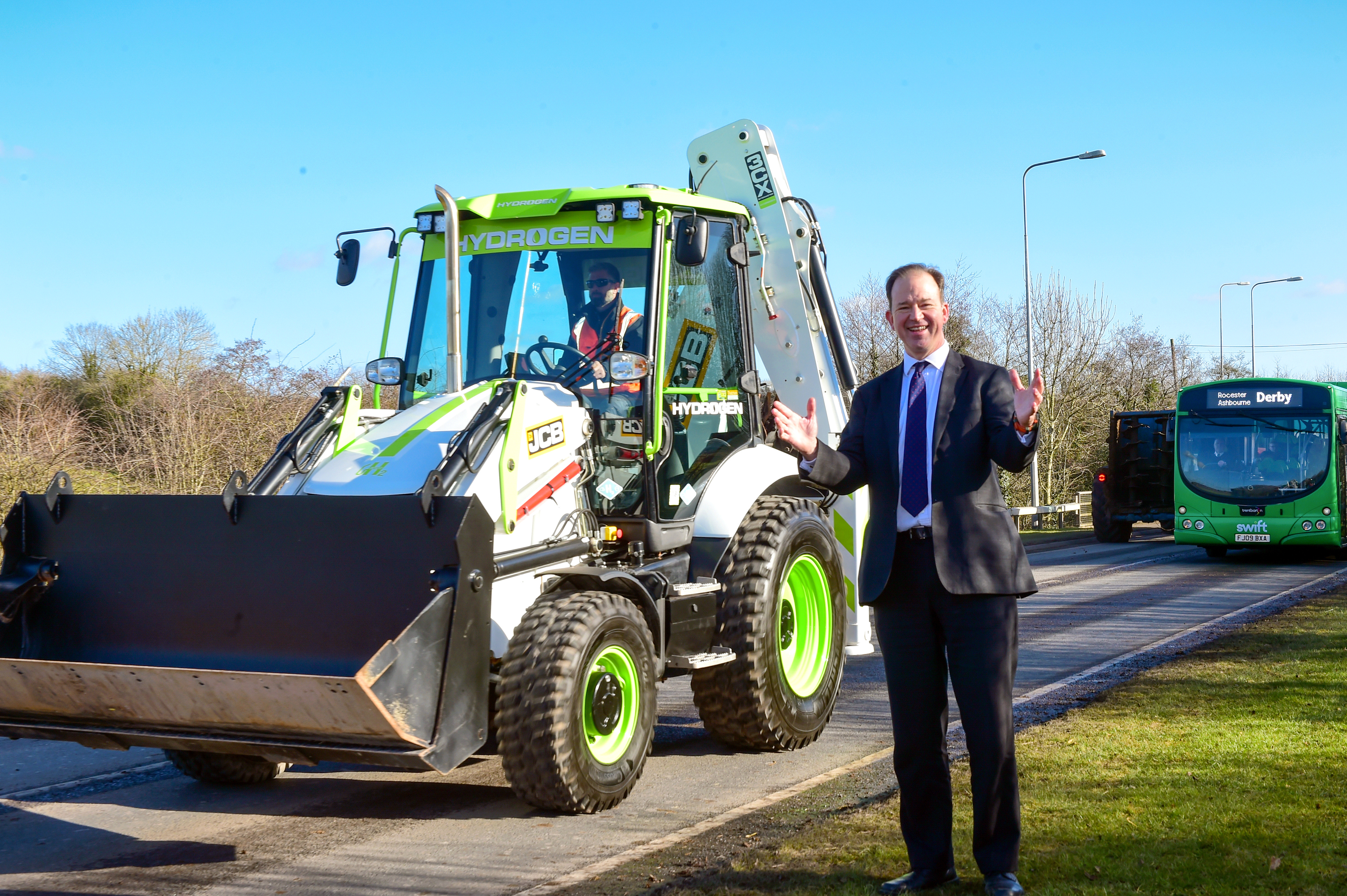 World’s first hydrogen-powered digger set to drive on UK roads