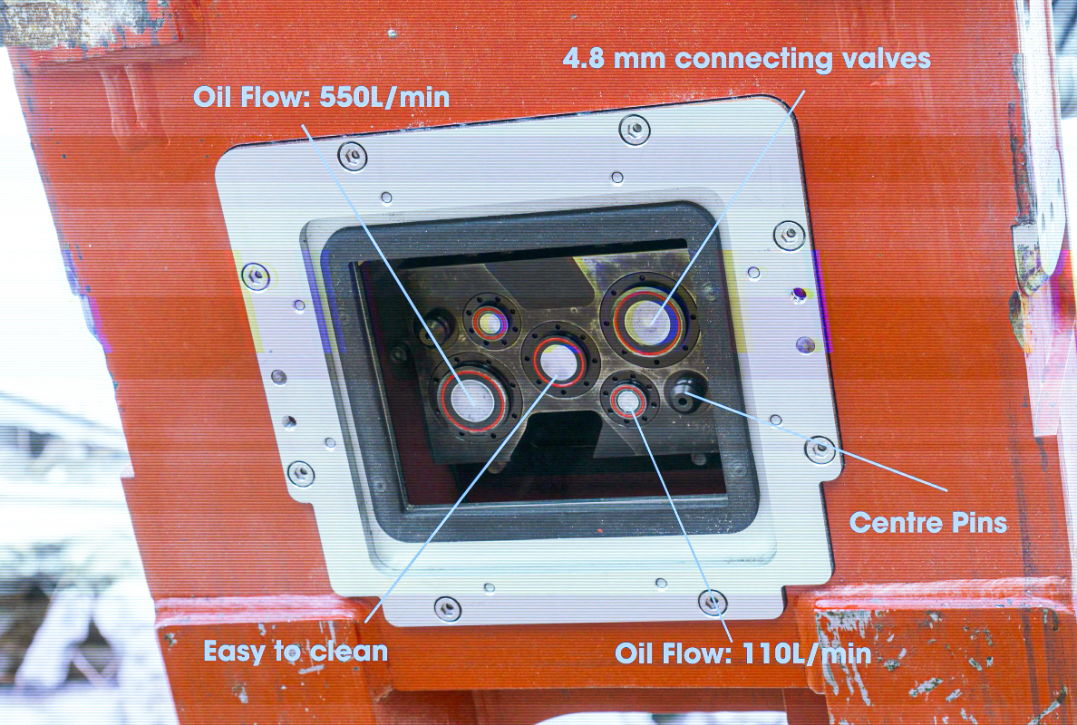 With 550 liters of oil flow per minute, high performance on demolition sites is guaranteed.