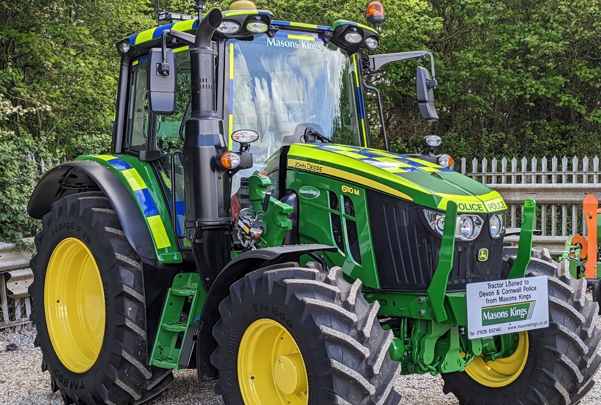 The John Deere 6110M will be used to raise the profile of rural policing across the region