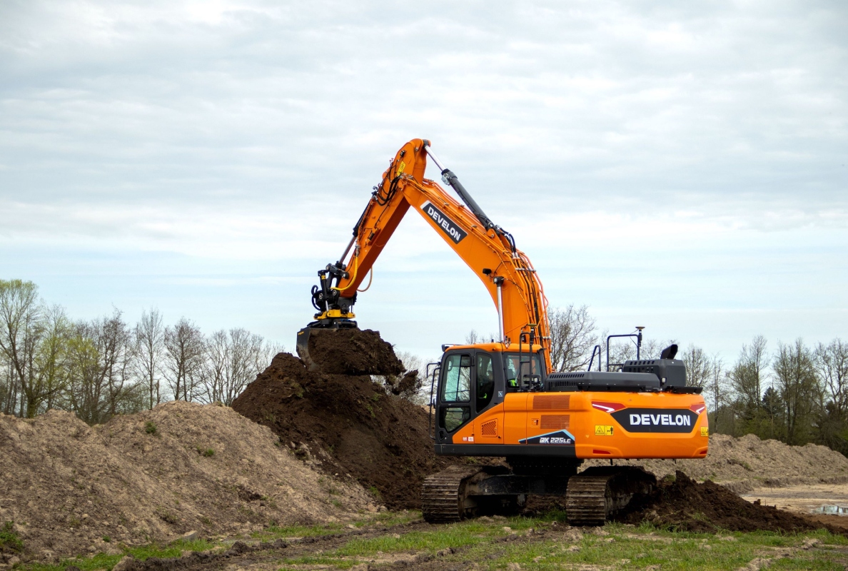 New Leica MC1 3D Machine Guidance System for Develon DX225LC-7X Excavator