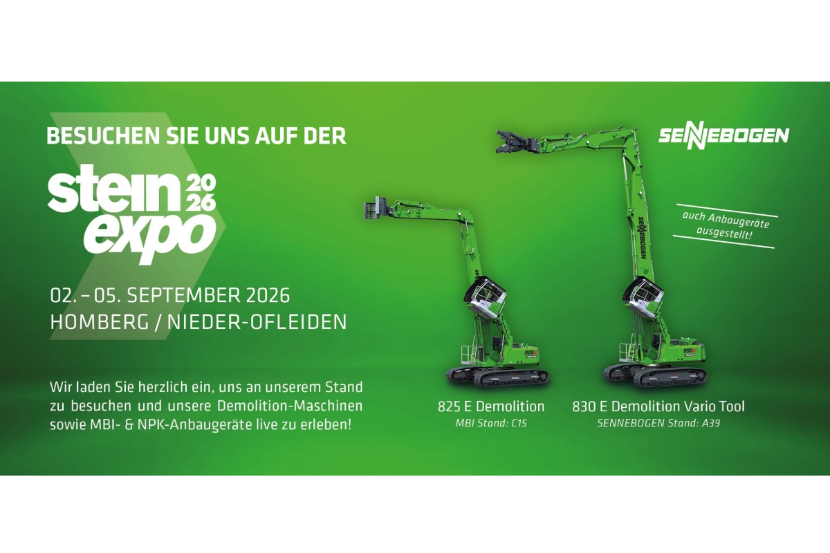 SENNEBOGEN Demolition Excavators Highlighted at Steinexpo 2026 ...