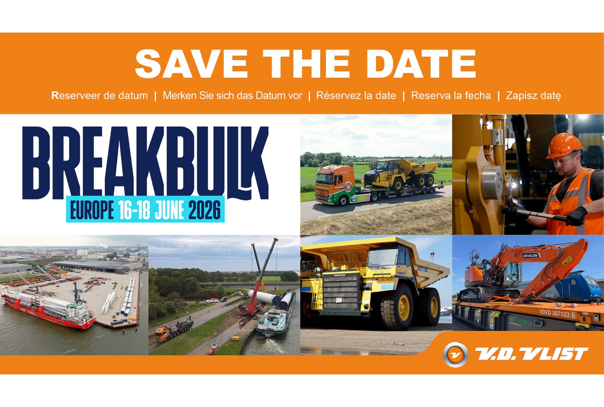 Join Van der Vlist at Breakbulk Europe 2026, 16-18 June in Rotterdam. Visit booth 2P23 to explore specialised transport solutions. Discover more.