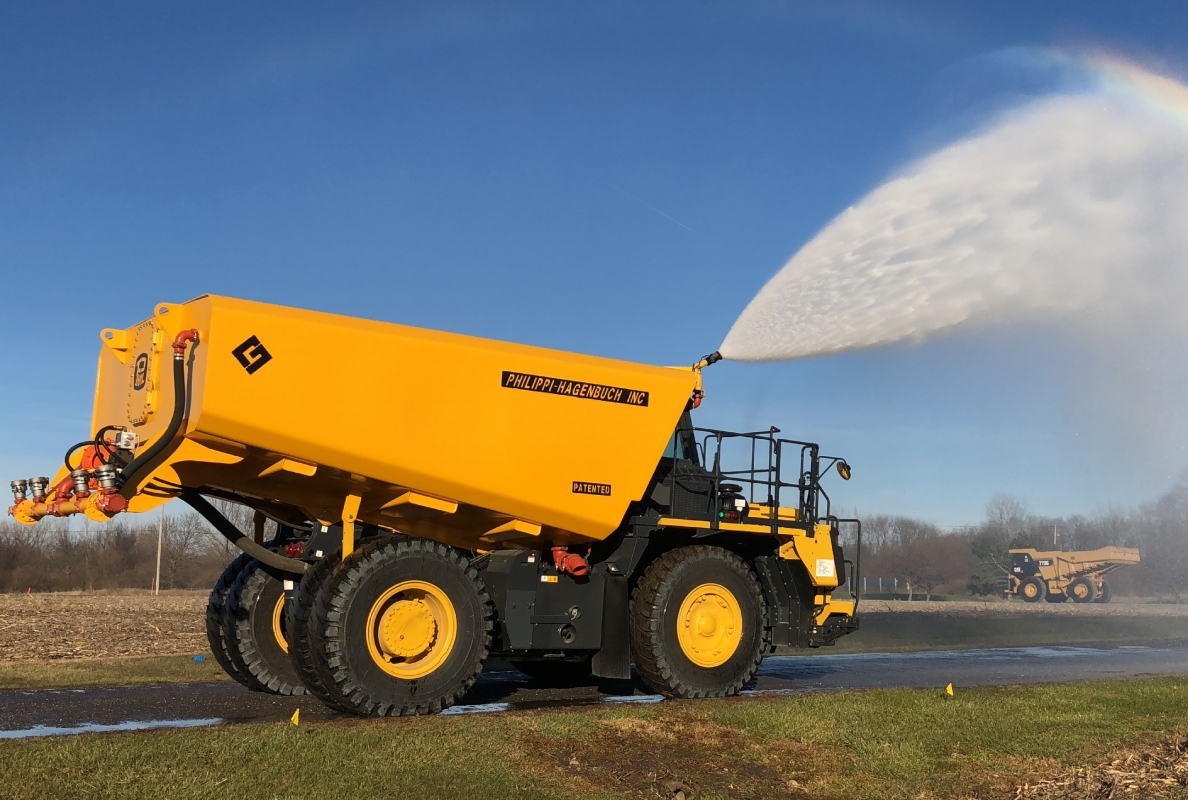 Customers now have the option to use zero-emission SSAB Zero TM steel for Philippi-Hagenbuch’s HiVol® Water Tanks, which can spray the entire width of a haul road with one pass.