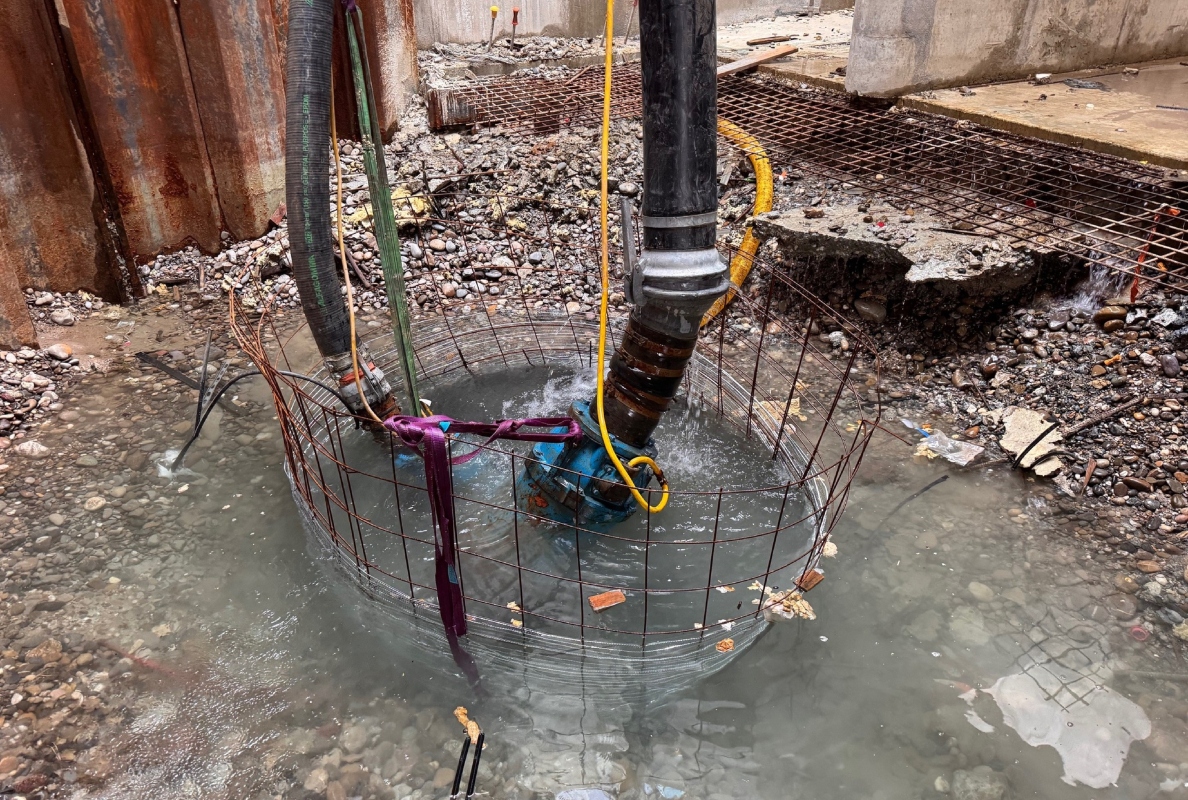 Construction sites in the summer