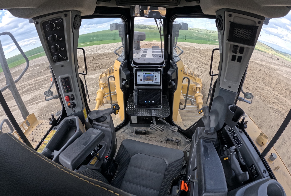 The new Cat D8 Dozer has a common cab and interface with D5-D7 dozers ...