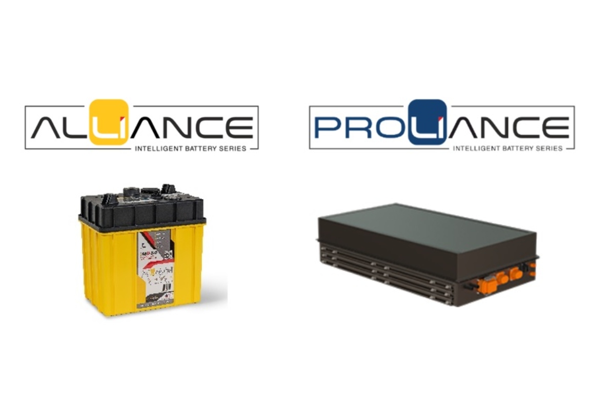 Low-voltage Alliance Intelligent Battery Series battery pack (left) and high-voltage Proliance Intelligent Battery Series battery pack (right)