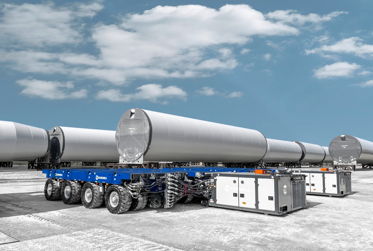 Wind power expert CS Wind places its trust in the SCHEUERLE SPMT