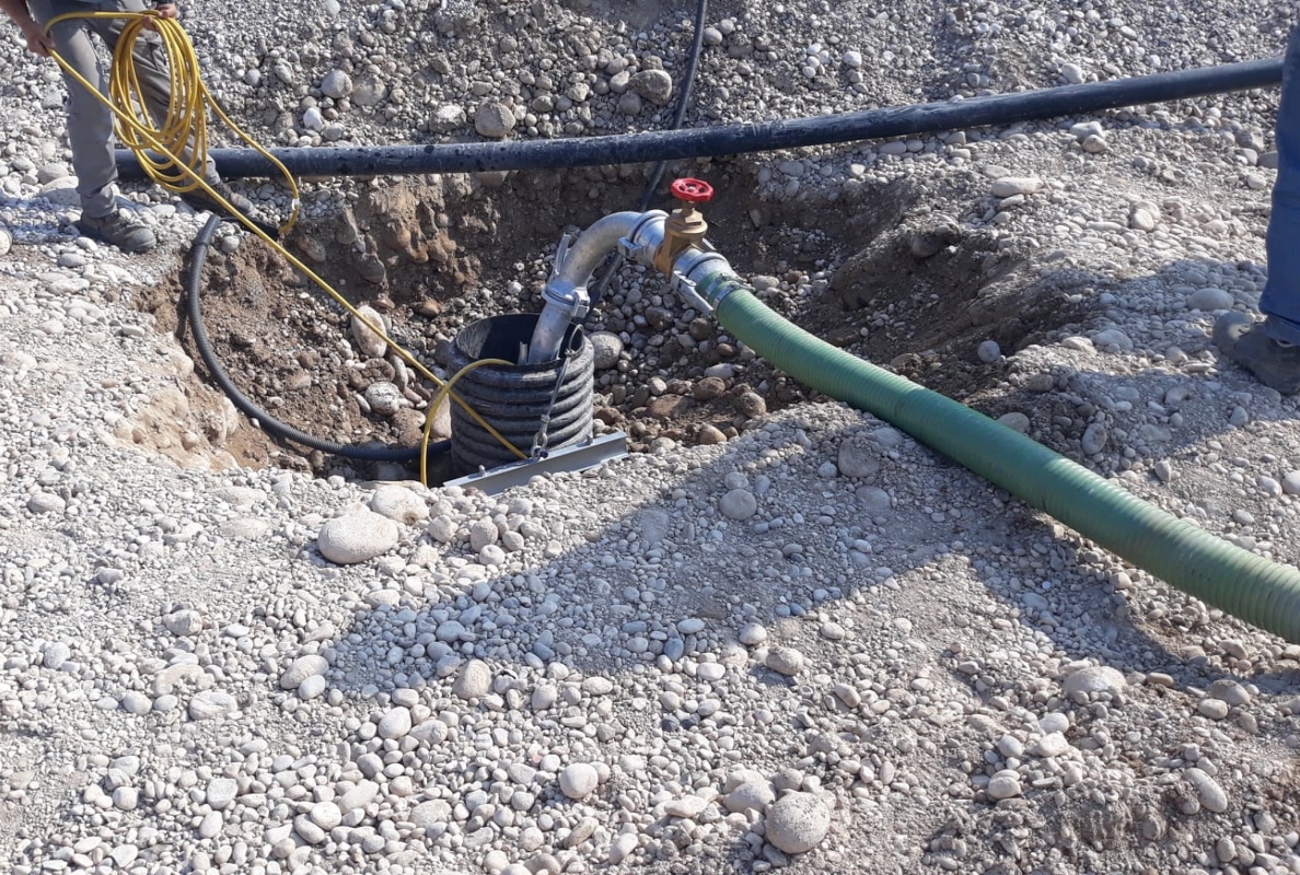 Construction sites in the summer