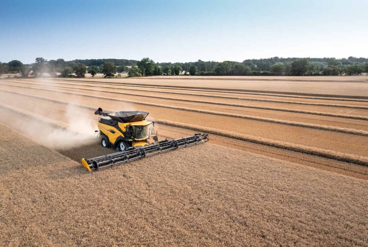 CR11 combine in the field