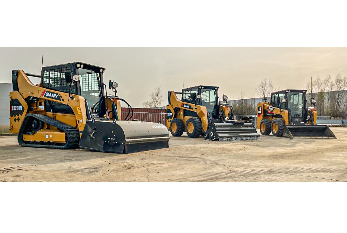 The portfolio of three new compact loaders from SANY in the 4-tonne class.