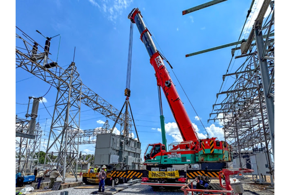 Vice Construction handles coastal Mississippi’s utility work with Grove GMK5250XL-1