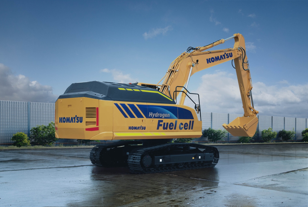 Concept machine for a medium-sized hydraulic excavator equipped with a hydrogen fuel cell