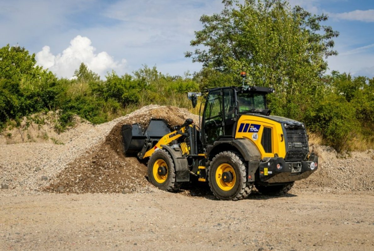 The WA170M-11 wheel loader in operation.