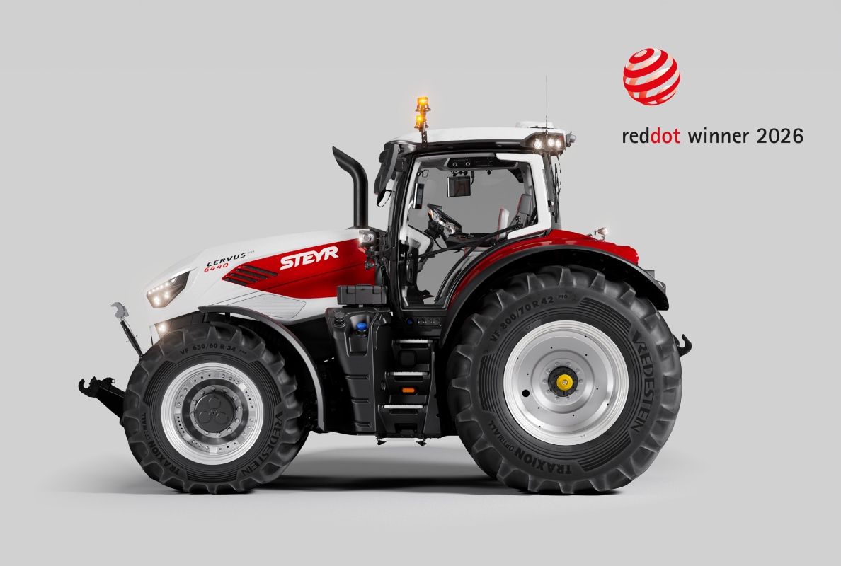 STEYR design excellence recognised once more as Cervus CVT wins Red Dot Award