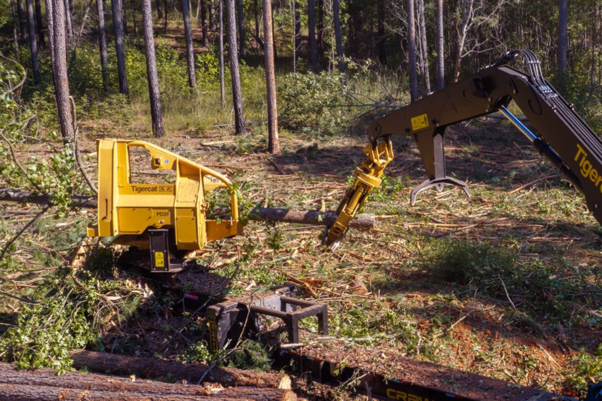 Multiple Tigercat PD26 pull-through delimber units have been undergoing extensive field testing for several months.