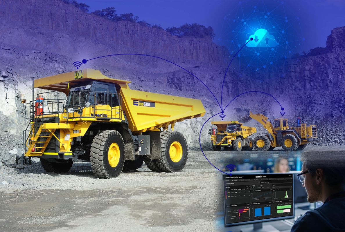 Komatsu Smart Quarry Site Machine-mesh-connectivity