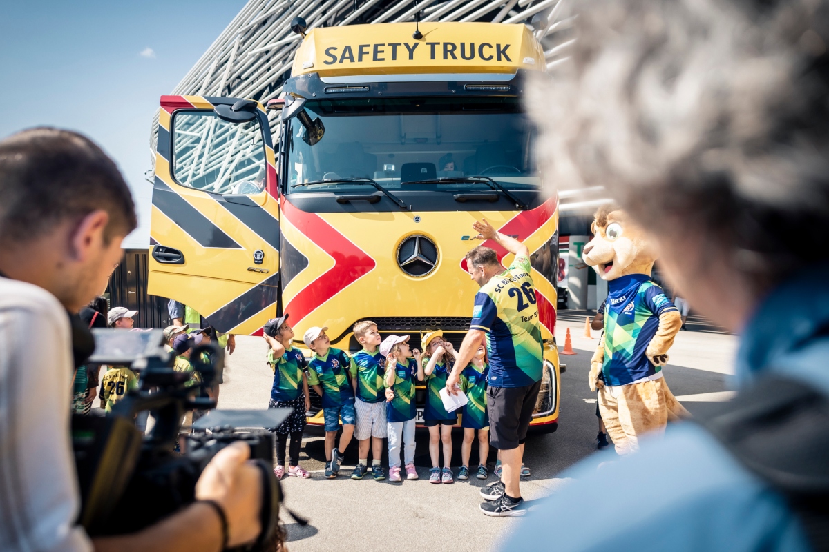 Mercedes-Benz Safety Truck and Safety Coach promote road safety for children