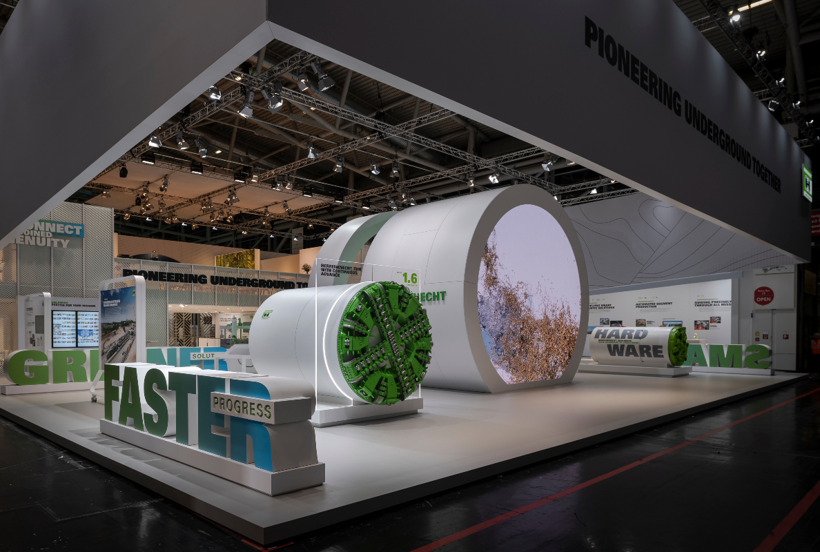 View of the Herrenknecht booth