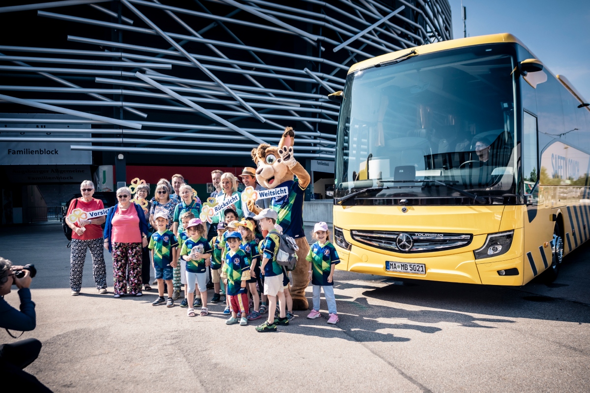 Mercedes-Benz Safety Truck and Safety Coach promote road safety for children