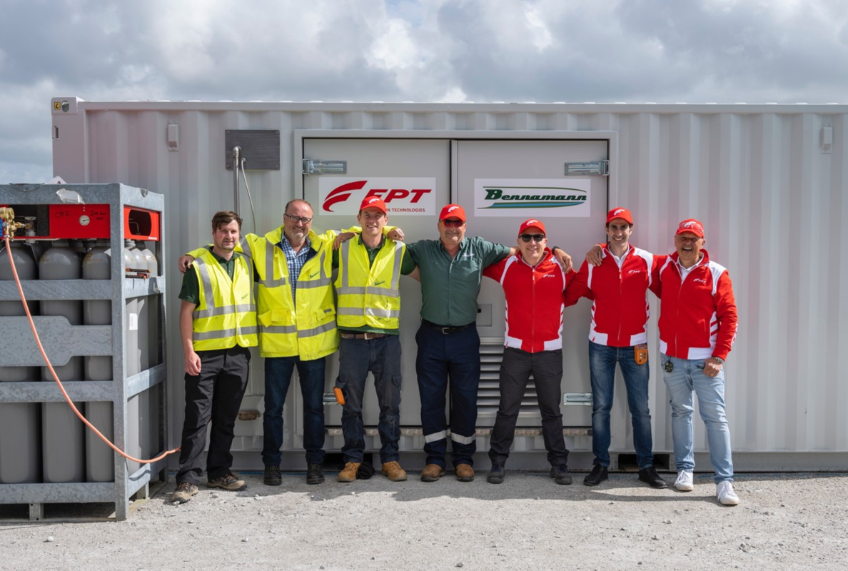 Bennamann and FPT Industrial team at Chynoweth Farm