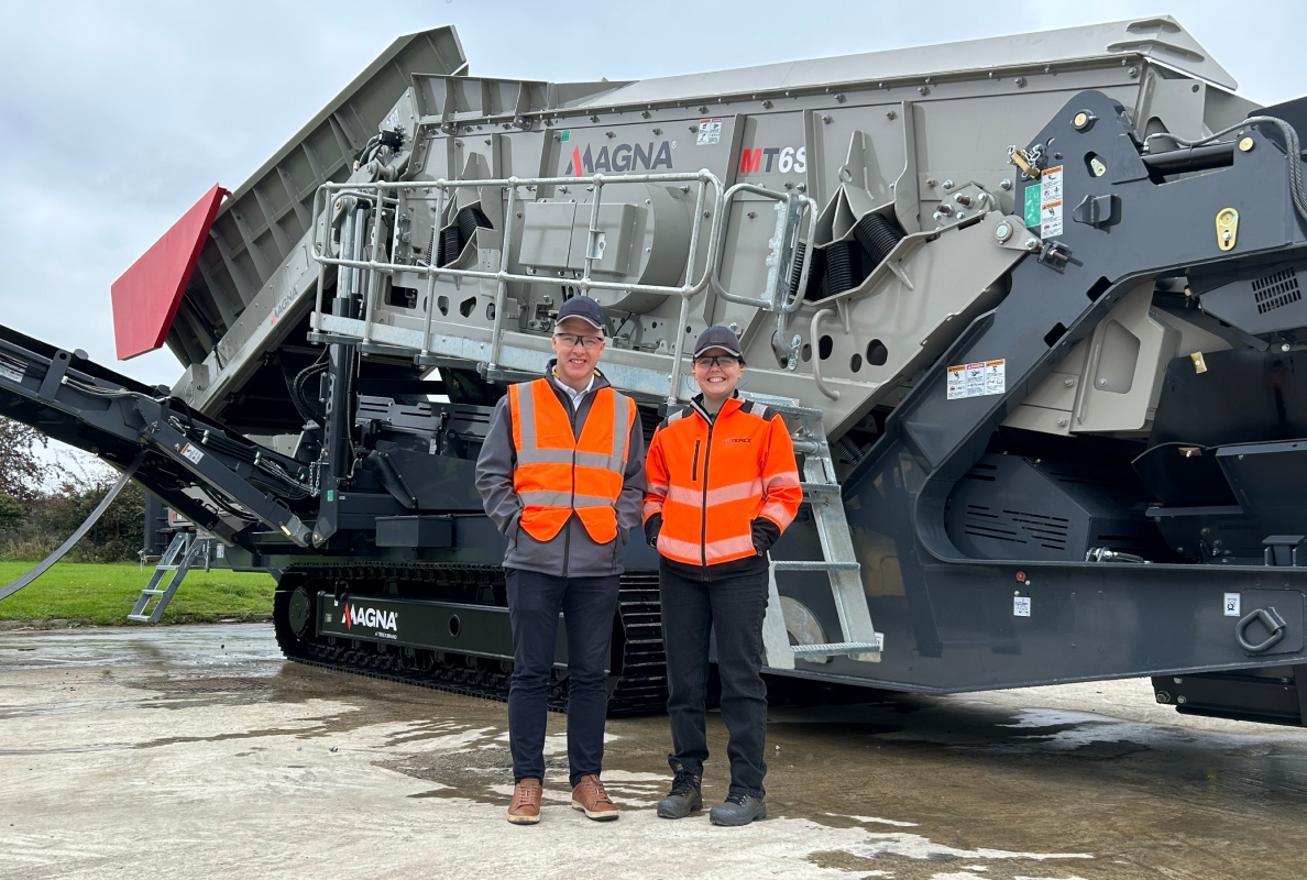 Niall Duffy, Product and Technical Sales Manager and Gemma McCallion, Production Control Manager inspecting the first MT6S destined for USA market.