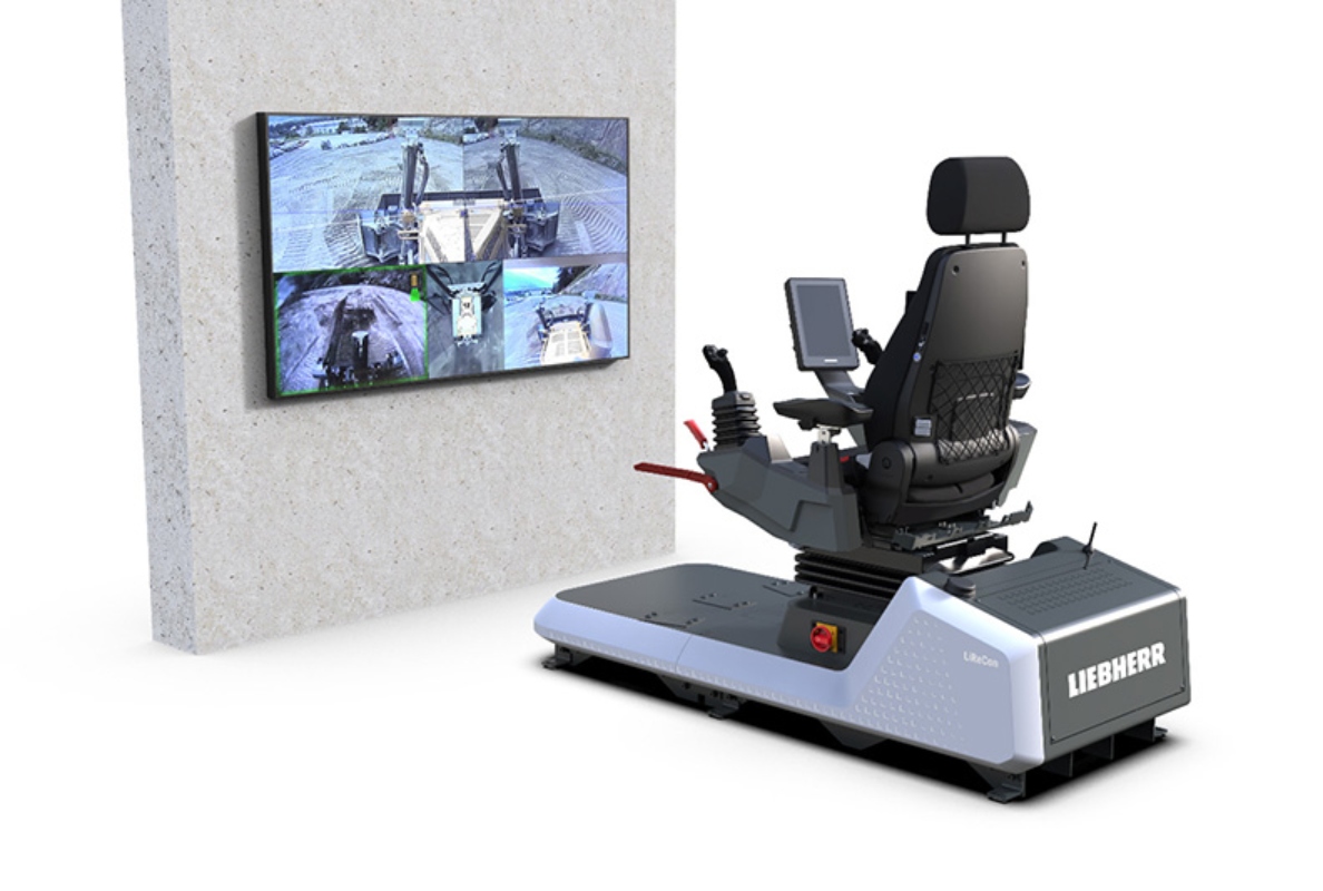 LiReCon, Liebherr’s teleoperation system for its Generation 8 dozers, improves the safety of dozing operations in especially hazardous areas on site.