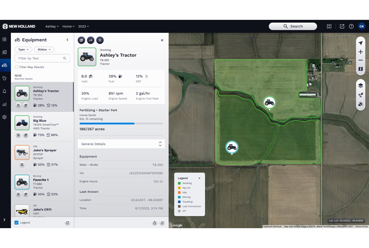 New Holland FieldOps desktop