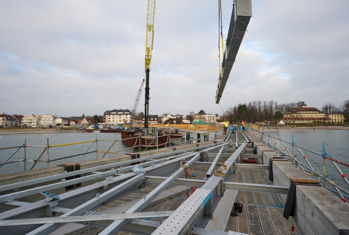 The heaviest loads during this project were steel construction elements weighing four tonnes each.