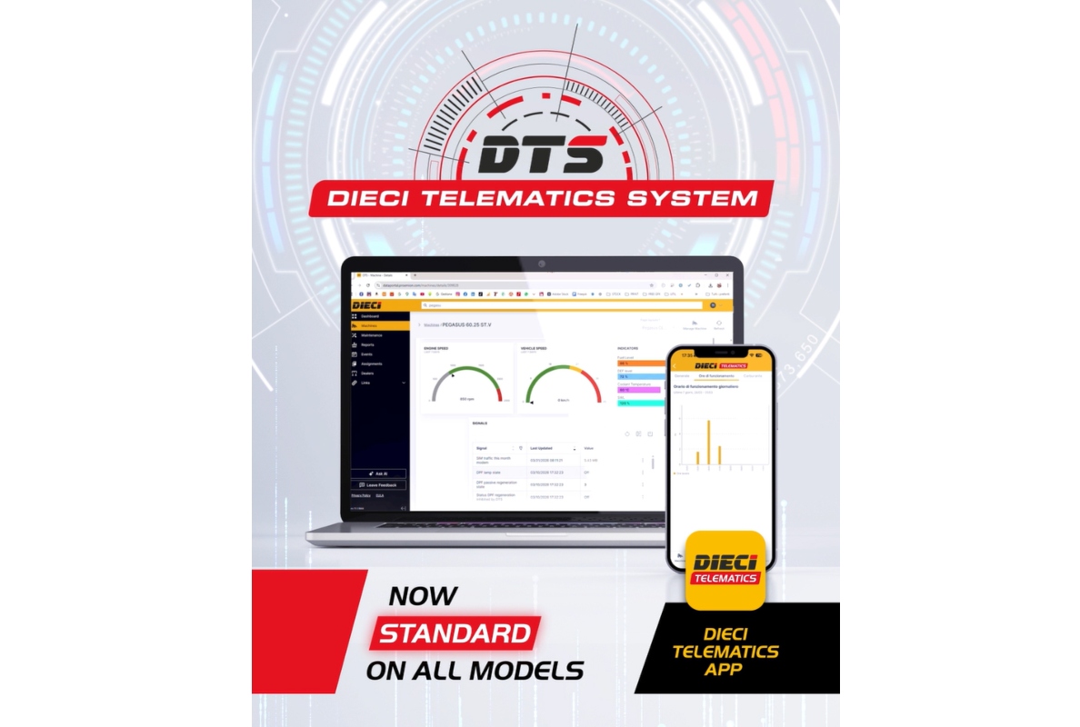 DIECI’s new solutions at SaMoTer 2026: The new Pegasus 50.18 makes its debut and DTS connectivity becomes standard