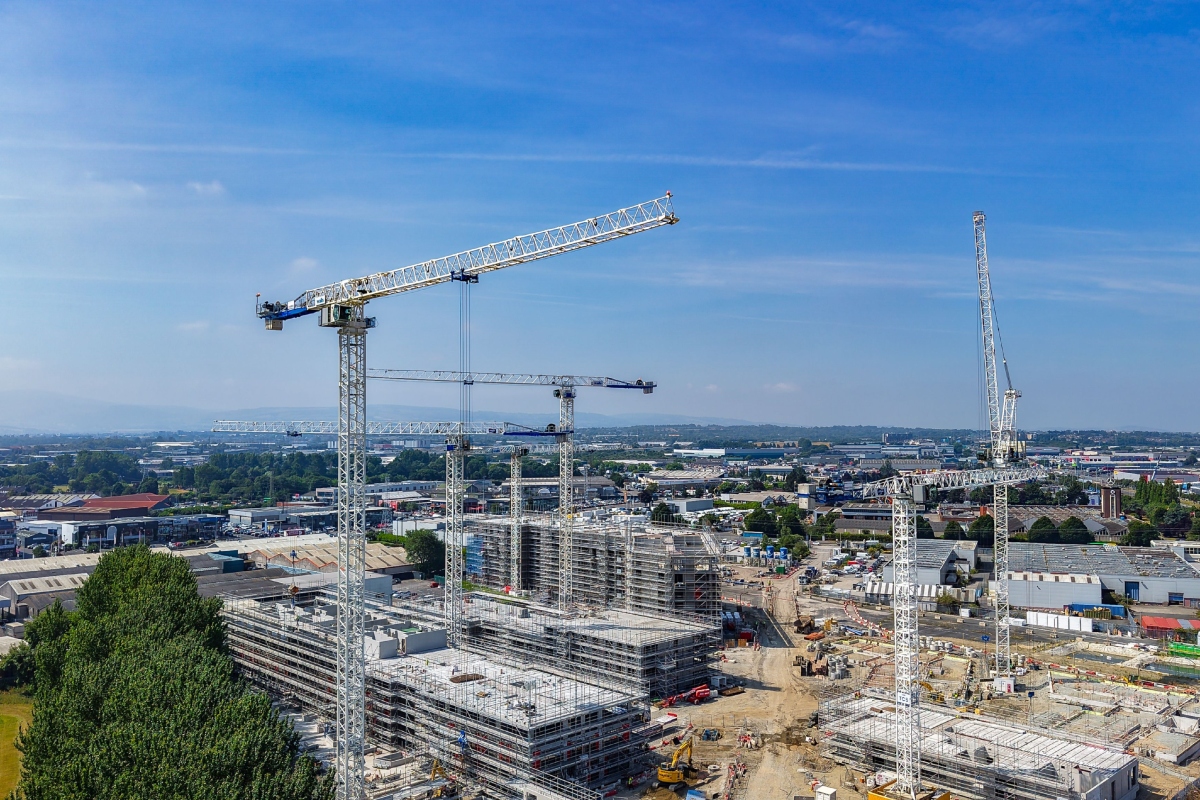 Irish Crane & Lifting supplies five Raimondi flat-tops for one of Ireland´s largest residential developments