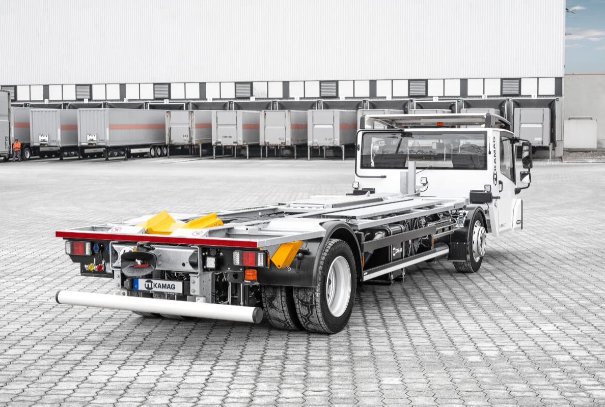 The galvanised frame, lifting table and cab mounting system provides the KAMAG PM with reliable corrosion protection.