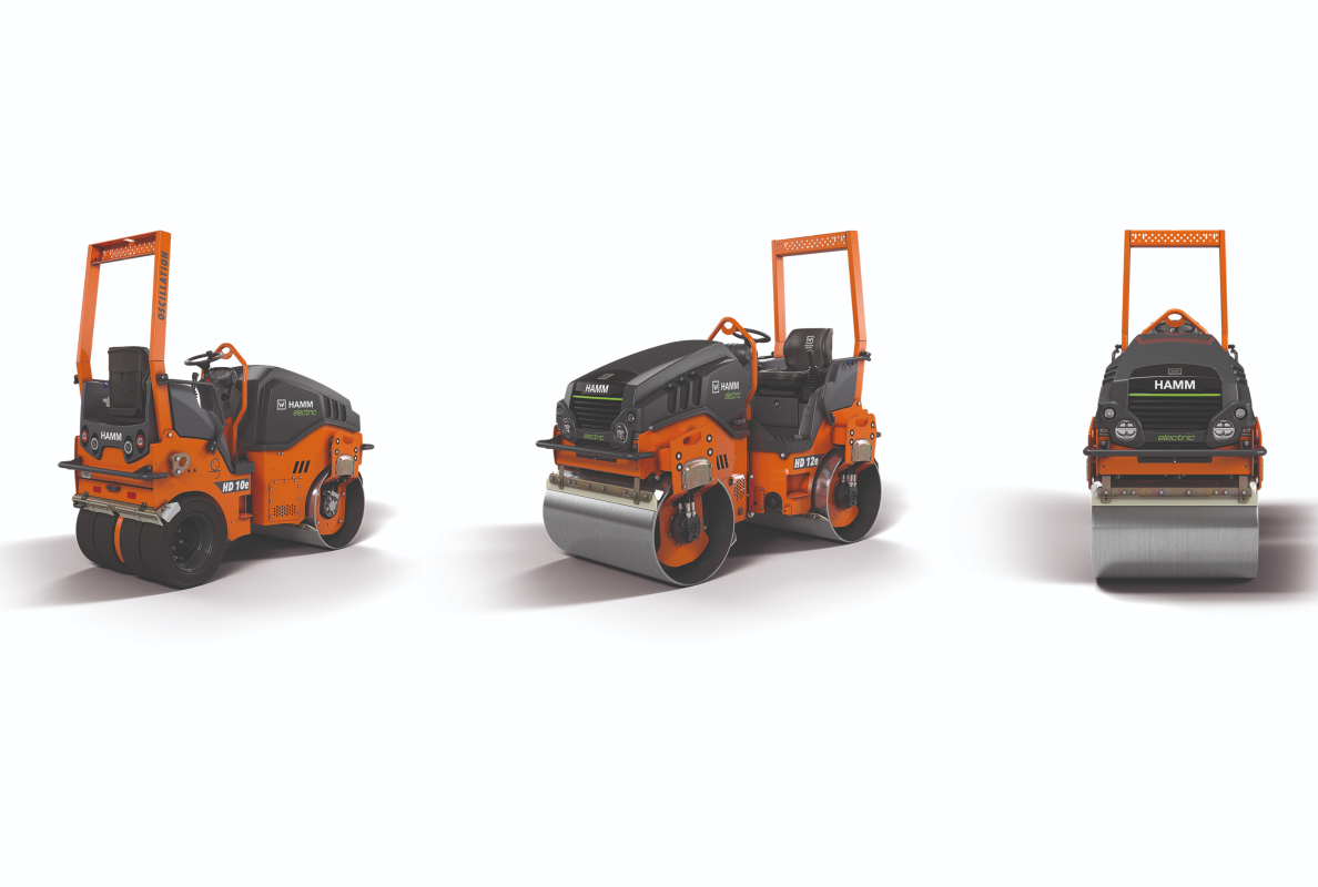 Hamm celebrates its debut in the market for e-drive tandem rollers with eight new models from the HD CompactLine.  