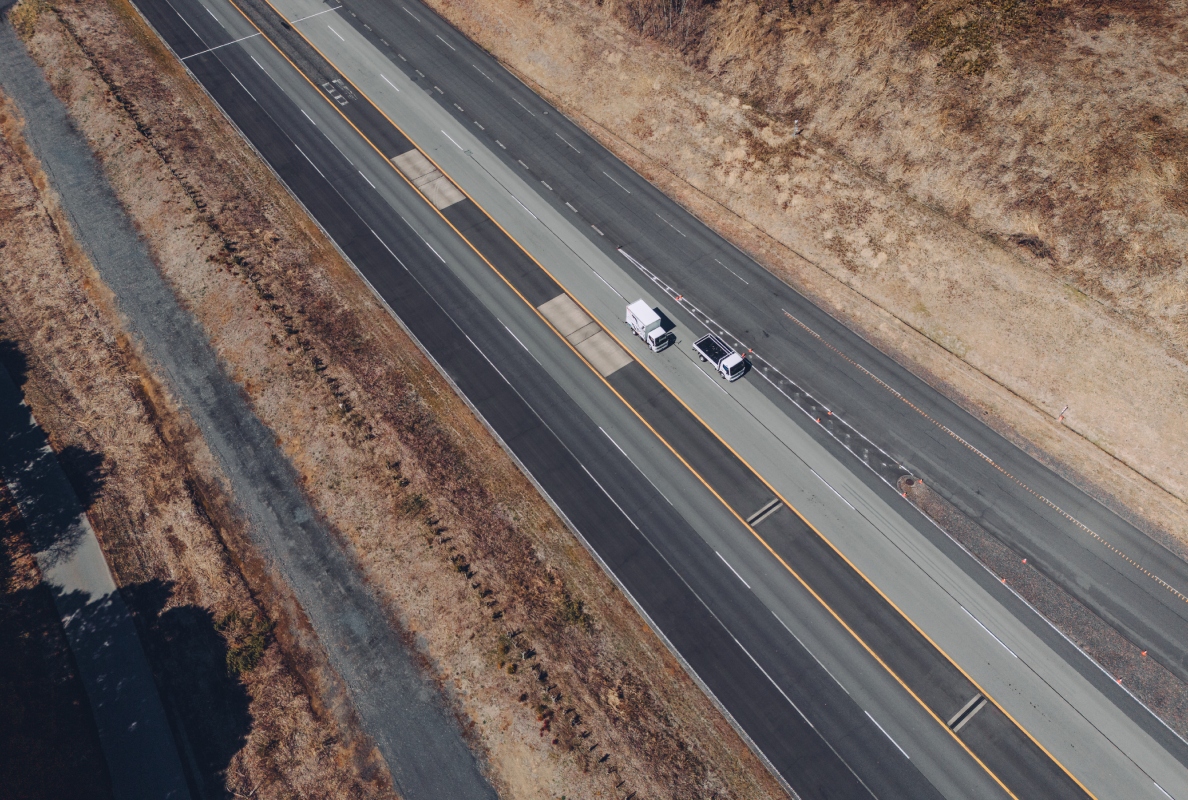 FUSO eCanter auf Teststrecke, Testing Blind Spot Information System